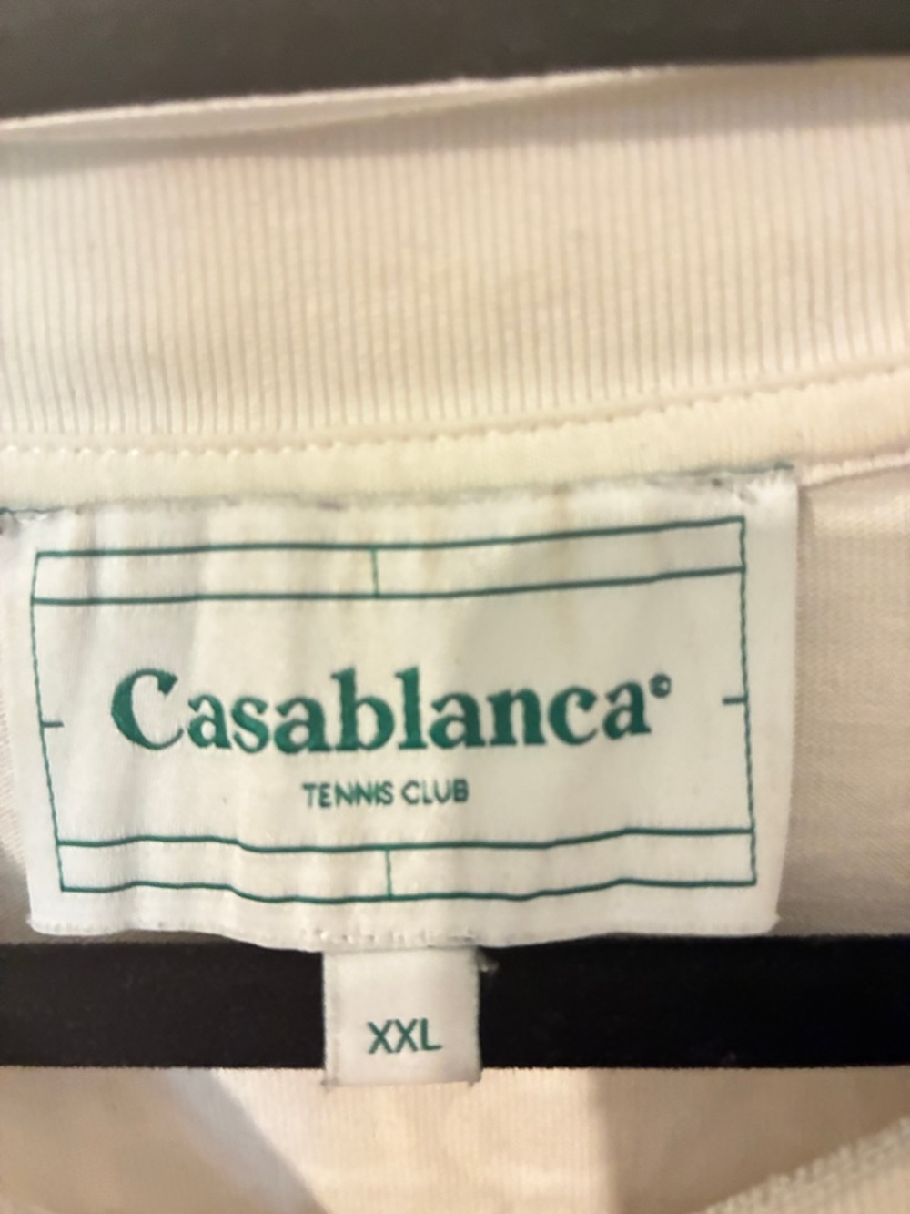 EUC Casablanca Cream Logo Short Sleeve T-Shirt - Picture 2 of 3